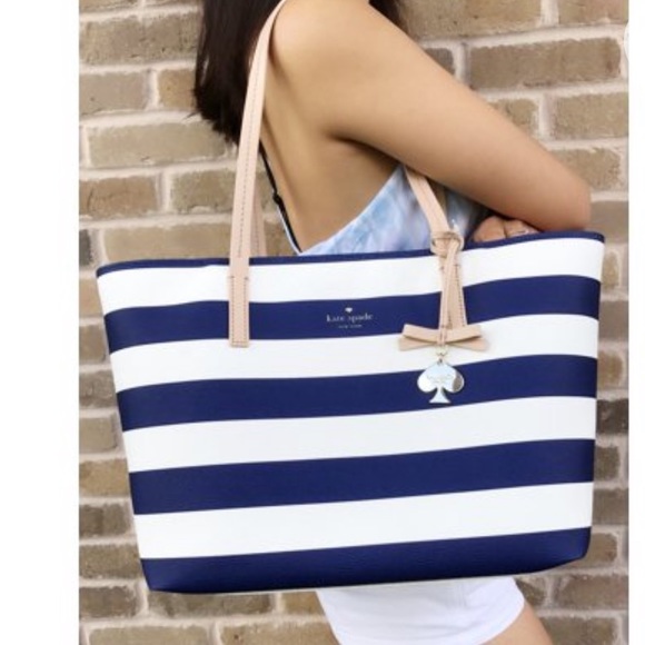 NWT Kate Spade Hawthorne Lane Ryan Striped Tote - Picture 15 of 15